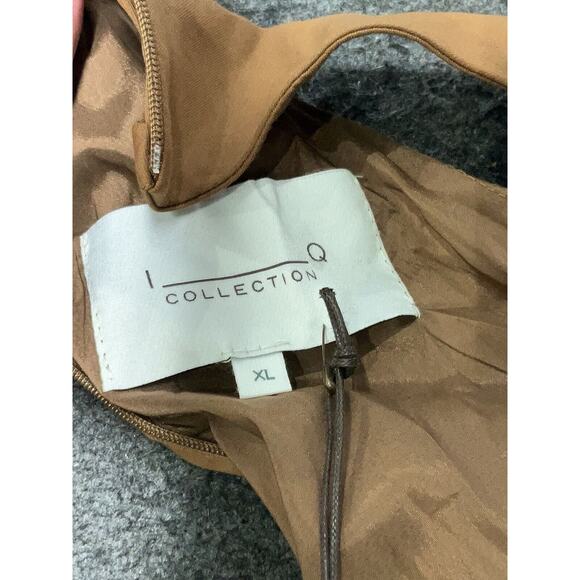 NWT IQ Collection Brown Cream Layered Halter Neck Sleeveless Dress XL - Picture 4 of 5